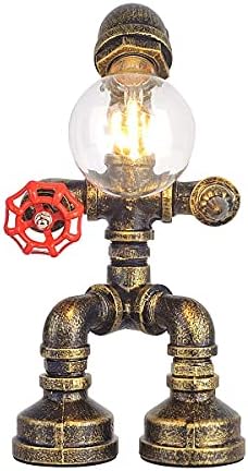 Настолна лампа EFINEHOME с водопроводна тръба в стил Робот - Ретро Промишлен Настолна лампа - Антични Метални Настолна лампа