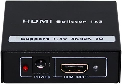 HDMI Сплитер 1X2 Сплит Full HD 1,4 с един вход HDMI 2 HDMI изход с адаптер на захранване на САЩ за Аудио HDTV 1080P DVD Vedio
