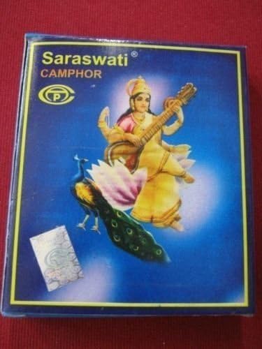 Artcollectibles Индия Комплект от 3 таблетки чиста камфора Сарасвати Капур (3x100 таблетки) за Хиндуистки Пуджа/Религиозни ритуали Хавана/Дивай