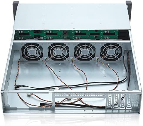 RackChoice M-ATX/Mini-ITX 2U Дълбочина на монтиране на багажник 21,5 Сървърно шаси 6 Gbit/s, 12 отделения с възможност за гореща замяна, поддържат захранване ATX със 120-мм вентилатор, вк?