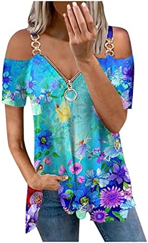 Yubnlvae / Модни Ежедневни Блузи с кръгло деколте и Дълъг Ръкав за жени, Леки Летни Блузи Големи Размери с равен брой гласове-боя