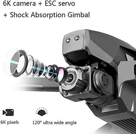STSEEACE Дрон с 4K камера за възрастни, по време на полет 60 минути, 5G FPV GPS Дрон за начинаещи с видео в реално време, Бесщеточный