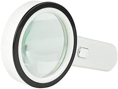 Лупи KNOXC, 30-Кратно Ръчна Лупа с led осветление, Голяма 125-мм Лупа със стъклена леща без изкривяване за четене и разглеждане