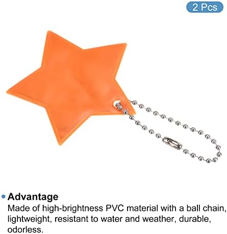 Ключодържател от PVC с Отложено във формата на Звезда-Рефлектор PATIKIL Safety Reflector за Раницата, Чанти и Якета