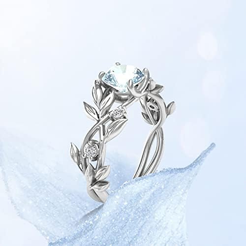 2023 Ново Син диамантен пръстен, диамантен пръстен във форма на Скъпоценен камък, Пръстен с диамант, Кръгъл пръстен, Ретро Диамант, Сапфир,