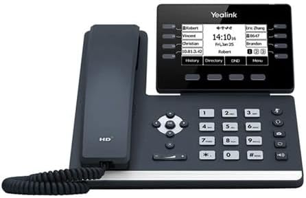 IP телефон Yealink SIP-T53W [10 опаковки], на 12 акаунти VoIP. 3,7-инчов графичен дисплей. USB 2.0, Wi-Fi 802.11 ac, Двоен