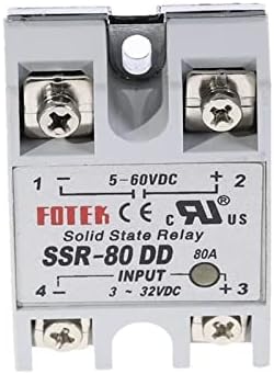 Еднофазно твердотельное реле за постоянен ток HIFASI DC-DC SSR-80DD Модул dc SSR 80A DD Входно напрежение 3-32 vdc до 5-60 dc Изходна натоварване