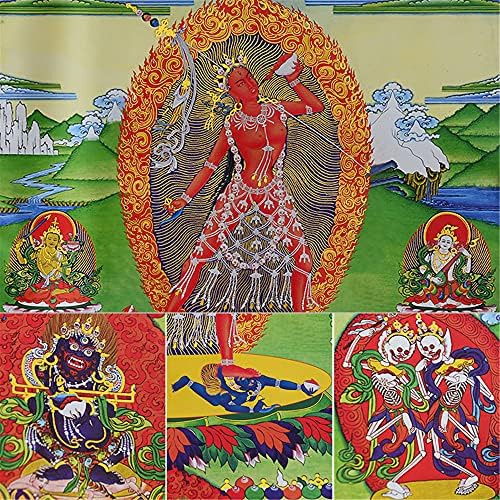Гандханра Ваджрайогини, Дакини на Всички Буди, Тибетски живопис Тханка, Будистка Брокат Тханка, Гоблен на Буда с Преобръщане