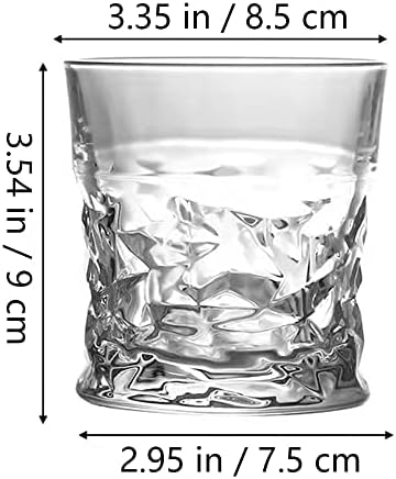 Чаши за уиски Старомодни Чаши изработени Ръчно да се пие бърбън, лепенката, Коктейли, чай, Чаши за уиски с лед в кутия