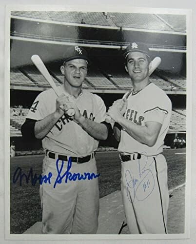 Бил Moose Скоурон Джим Фрегоси Автограф с Автограф 8x10 Снимка на I - Снимки на MLB С автограф