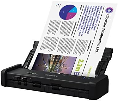 Цветен портативен скенер за документи Epson WorkForce ES-200 с ADF за PC и Mac, Плоско и двустранно сканиране (актуализиран)