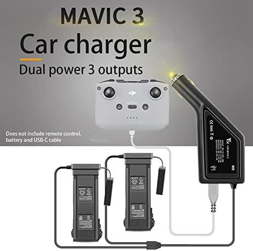 Зарядно за кола за Дрона Mavic 3, Адаптер, Зарядно устройство за Батерии Mavic 3 / Mavic 3 Cine и дистанционно управление