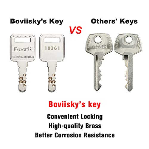 Boviisky 10 бр. Запирающих етикети, 2 ключа за заключване, с различни ключове, с 10 запирающими отпечатъци, Брави Red Лото, Предпазен заключване