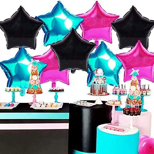 Furuix Тик Tok Украса за Рожден Ден Звезден Набор от Балони Тик Tok Балон Музикални Балони Музикална Нота Вечерни Аксесоари за Деца и Възрастни Тик Tok Декор