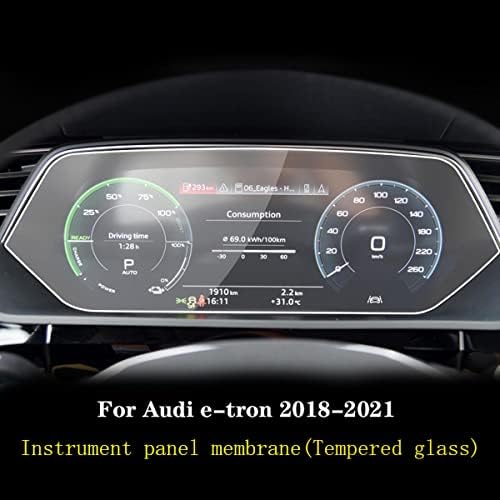 Funiur Авто Екрана на Таблото, От Закалено Стъкло Филм GPS за измерване на Скоростта Защитно Фолио Аксесоари， за Audi e-tron 2018-2021