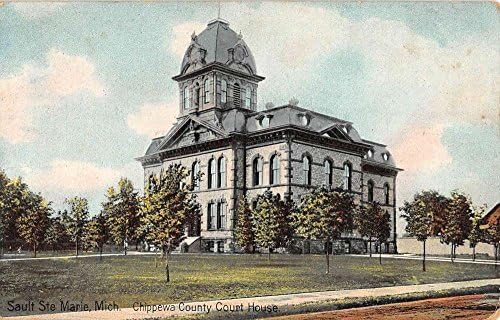 Су-Сент-Мари, Мичиган, Сградата На Съда, Chippewa, Антични Картичка K61688