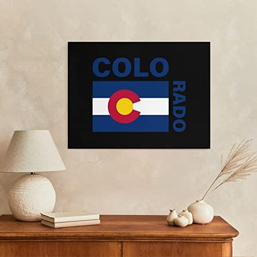 Nudquio Флаг на щата Колорадо Платно Картина Стенно Изкуство Подвесная Картина за Дома, Спалня, Всекидневна, Офис Обстановка, Без Дограма-Стил