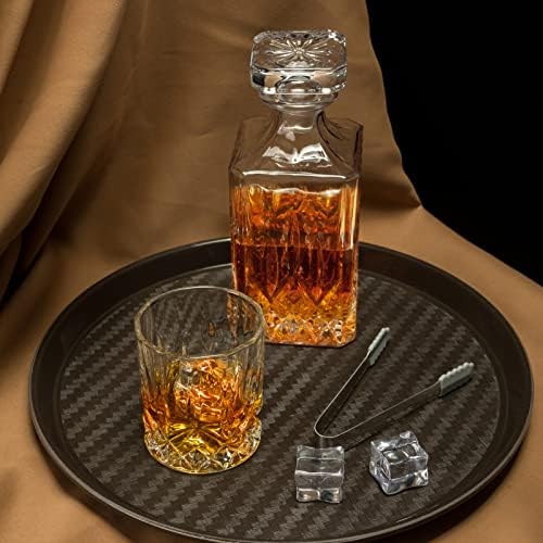 Комплект Кристални Чаши-графинов за уиски от 7 теми, Елитен Алкохолна Гарафа С 6 Бокалами за шотландия Бурбонского уиски за Мъже
