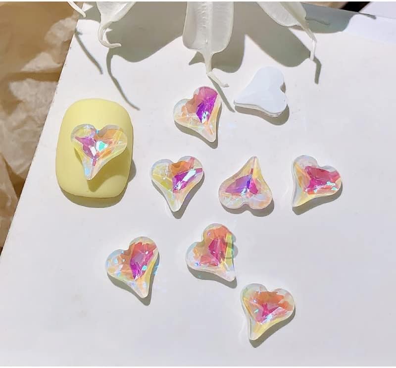 Нарушения на сърдечния Украса за дизайн нокти с формата на сърце с любов, 3D Висулки, Бижута От Акрил, Стъкло, Части за направи си
