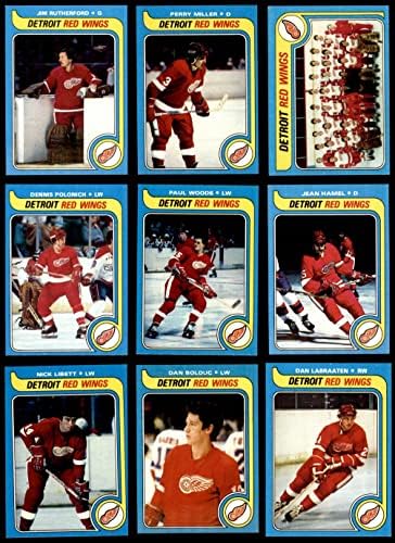 1979-80 Победи Детройт Ред Уингс В екипа на сет Детройт Ред Уингс (сет) VG+ Ред Уингс