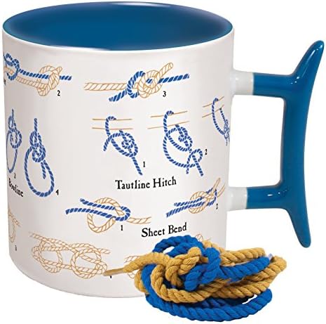 Като: Кафеена чаша с възли - Научете как да връзвам осем различни възли - предлага се в забавна кутия за подарък - от Гилдията на безработните