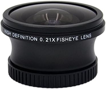 Sony DCR-DVD108 0,21 x висококачествен обектив Рибешко око (зрителен ъгъл по диагонал на 180 °) + Преходни пръстен (30 мм-37 мм) + Кърпа за почистване от микрофибър Nwv Direct