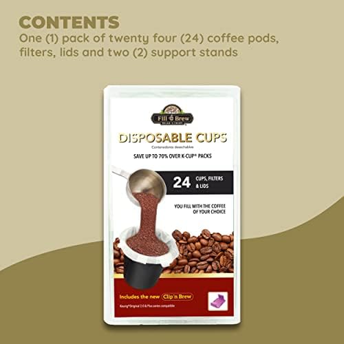 Напълнете и варя по индивидуална еднократна кафе на капсули за употреба кафемашини с Keurig K-Cup: 1 опаковка / 24 наполняемых