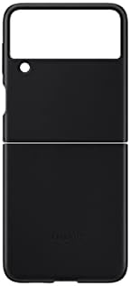 Калъф за телефон SAMSUNG Galaxy Z Flip 3, Кожен Защитен калъф, Сверхпрочный, Противоударная защита за смартфон, Версията за САЩ, Черно, EF-VF711LBEGUS
