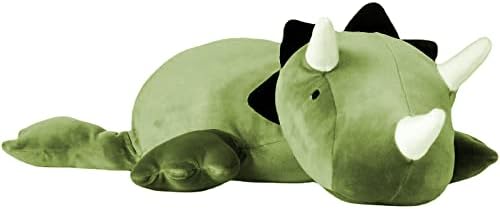 Plupiapio 2 кг Сладък Меки Утяжеленные Плюшени играчки във формата на Динозаври, 14-инчов Зелени Плюшена Възглавница във формата На Динозаври, Кавайные Плюшени Играчки З