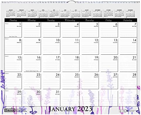 Месечен стенен календар Къща Дулитла 2023, Диви цветя, 15 x 12 см, януари - декември (HOD3469-23)