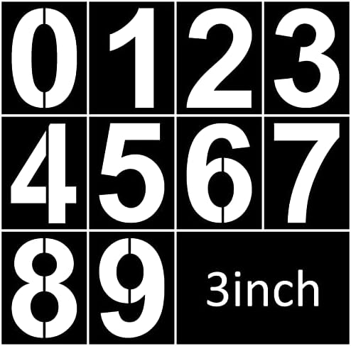 3-Инчов Листове с номера от Пластмасови Листове С Номера за Многократна употреба Цифрови Шаблони За Изготвяне на Тортата Шаблони с Адресным