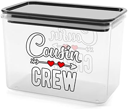 Контейнер за Съхранение на храна Cousin Crew Пластмасови Прозрачни Кутии За Съхранение С Уплътнителен Капак