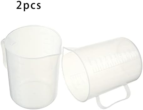 Aicosineg ПП Пластмасова Мерителна 1000 ml Прозрачен Градуированный Чаша с Дръжка за Кухненски Лабораторни Научни Експерименти