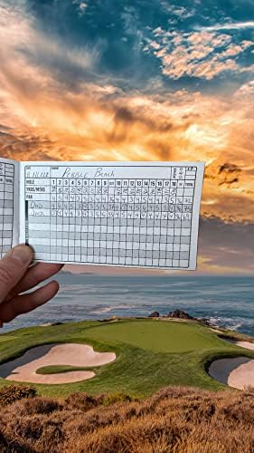 Бележник за изготвяне на карти за голф с ЗАДЕН джоб (опаковка от 4 броя), подходящи за повечето притежатели на карти и обложки за метражей,
