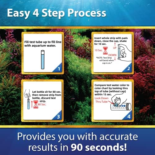 Фосфат аквариум тест-ленти - за сладки / солени аквариуми, лабораторно клас, за професионална или домашна употреба - бързи
