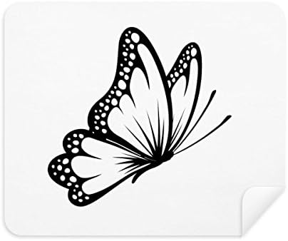 Проста Реколта Пеперуда в Черен Плат За Почистване на Екрана от 2 елемента Замшевой Тъкан