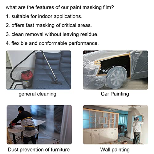 Маскировочная хартия Hubaow, 59, 43, 22, 3 Размер, Дължина 200 метра, Лента и Покривка за боядисване на автомобили, Аксесоари за боядисване