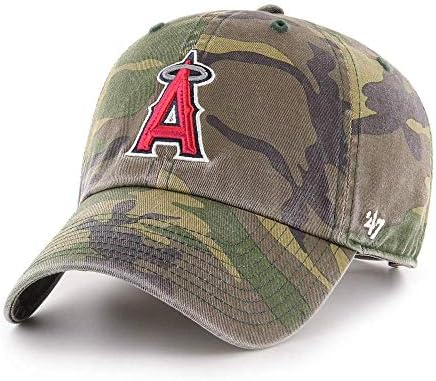 Регулируема шапка '47 MLB Camo Clean Up, за възрастни, един размер Подходящ за всички (Los Angeles Angels Camo)