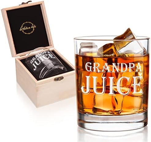 Чаша за уиски с Дедушкиным сок ОБЛЕГЧИ ЖИВОТА, Уникални Подаръци от дядо Ценна Дървена кутия,Забавни Идеи за подарък за Нов Дядовци, Подарък за рожден Ден от внук, В?