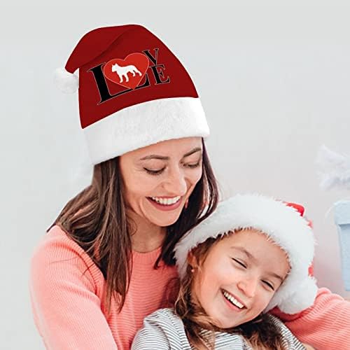 Коледни шапки Любов за кучета порода Питбул на едро, шапки за възрастни, Коледна шапка за празници, стоки за коледно парти