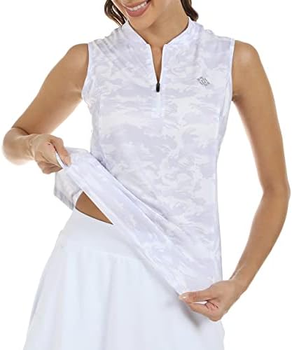 Женската Тенис Риза Без ръкави, Риза за голф, за Жени, бързо съхнещи Спортни Тениски с защита от Слънцето UPF 50 + с цип
