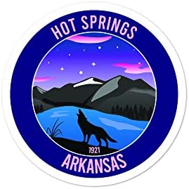 Хот Спрингс, Национален парк Арканзас (Вълк) Vinyl Стикер-Стикер от 3 до 5,5