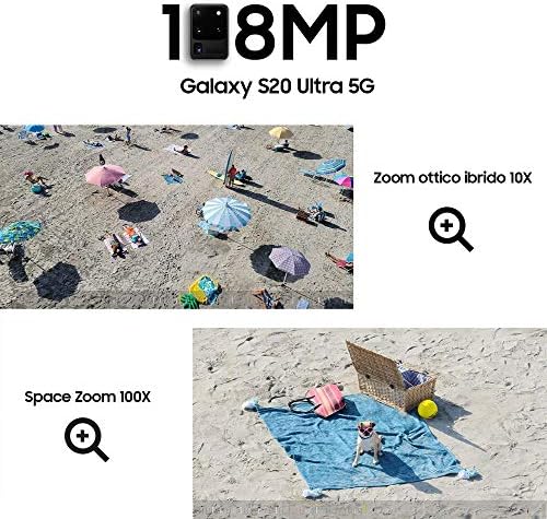 Samsung S20 Ultra 5G Заводска отключване SM-G988U1 Cosmic Black 128 GB Гаранция за САЩ (удължен)
