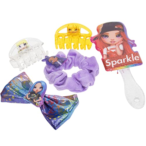 Кутия за аксесоари за коса-Rainbow High-Townley Момиче Sparkle |Подаръчен комплект за момичета на възраст от 6 години (на 5 бр.), състоящ лък за коса, четка за коса, щипки за челюсти?
