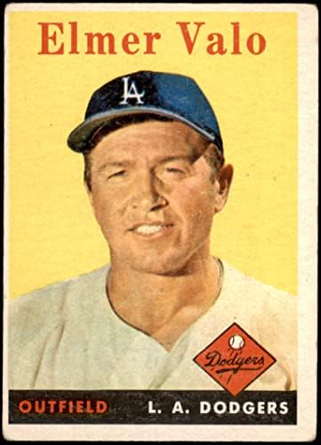 1958 Topps # 323 Elmer Вало Лос Анджелис Доджърс (Бейзбол карта) ЧЕСТНО Доджърс