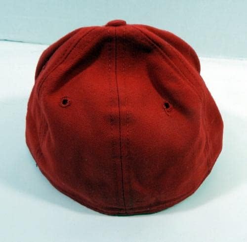 1987-98 Сейнт Луис Кардиналс Това Пагноцци 19 Използвал в играта Red Hat 7 DP22696 - Използвани в играта шапки MLB