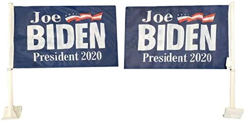 Американски Едро супермаркет 2 Опаковки Джо Байдън Президент 2020 Син Двупосочен Автомобилен Флаг 12 x 18 Груб Tex 100D