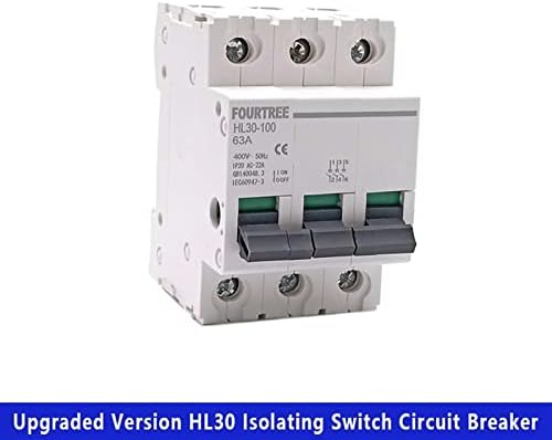 1бр Главен прекъсвач HL30 Изолиращ автоматично включване на Потребителска функция Разъединитель Изолатор 1P 2P 3P 4P 32A 63A 100A (Размер: 4 полюс, цвят: 63A)