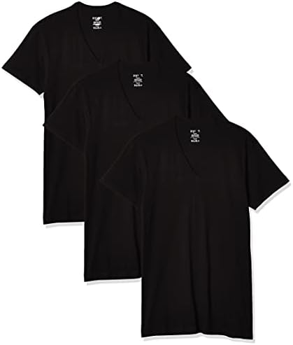 2 (X)IST Мъжки Памучен тениска Essential Slim Fit с V-образно деколте, 3 опаковки