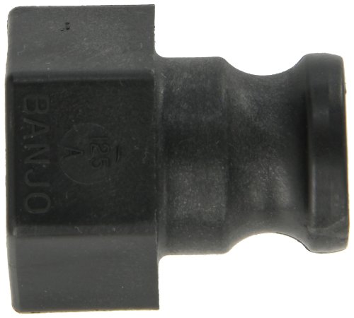Банджо 125A полипропилен фитинг с кулачками и отводнителни канали, 1-1 / 4 мъжки адаптер x NPT женски